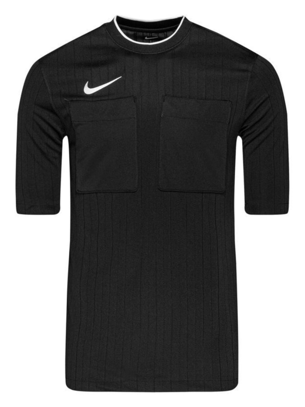 Nike Soccer Futbol Referee's Shirt II Slim Fit Dri-FIT Pockets Black White Sz SM